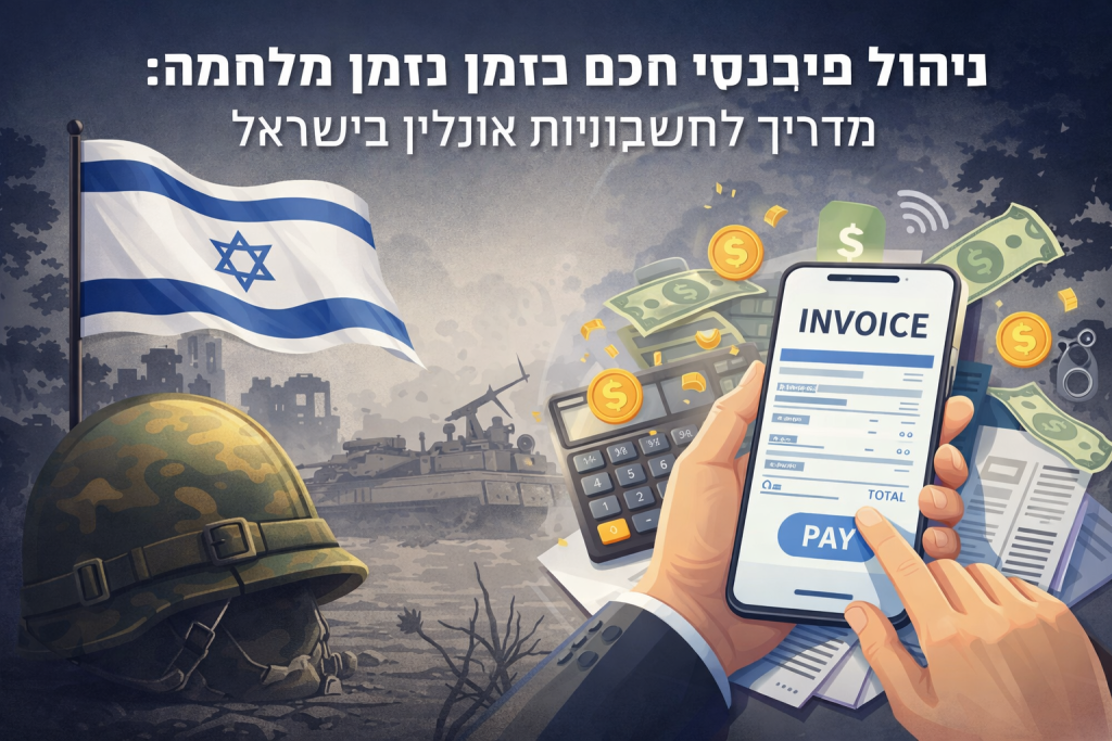 ניהול פיננסי חכם בזמן מלחמה: מדריך לחשבוניות אונליין בישראל